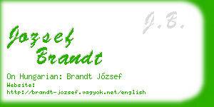 jozsef brandt business card
